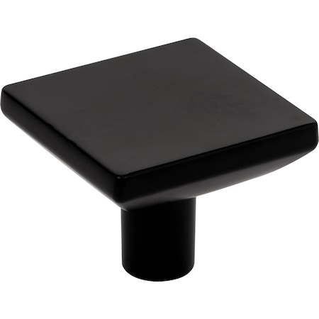 Elements 1-5/8In. Overall Length Matte Black Walker 1 Square Knob 827L-MB